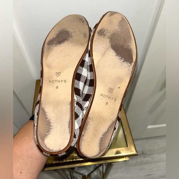 Rothy's Marta Ferri Merino Wool Loafer Chestnut Check Limited Edition - Picture 4 of 8